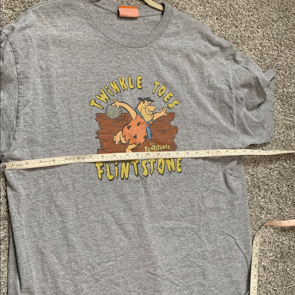 Vintage Flintstones Fred Flintstone Gray Short Sleeve Tee Shirt - Picture 6 of 6